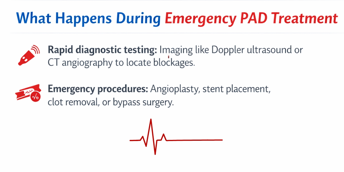 When does PAD become emergency