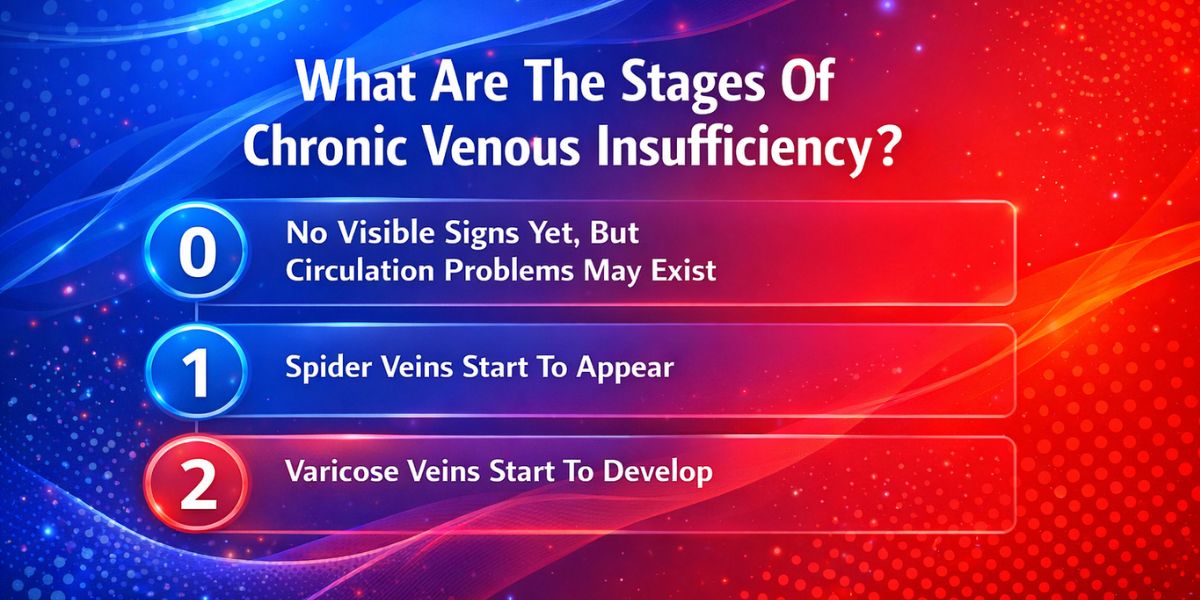 what are the different stages of chronic venous insufficiency