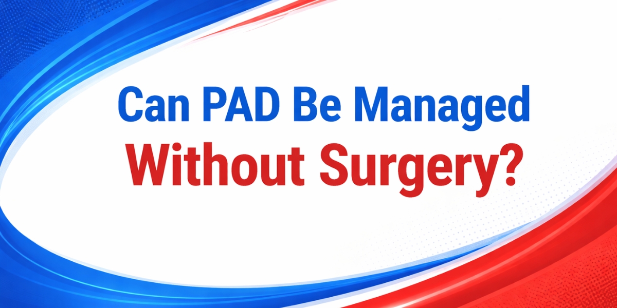 can pad be managed without surgery