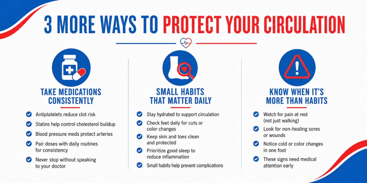 right daily habits to manage PAD
